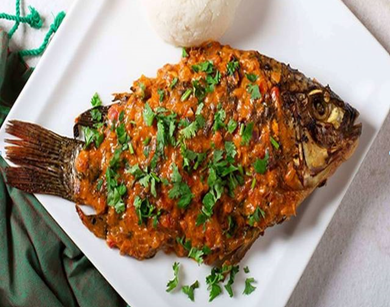 Wet fry + Ugali + Greens